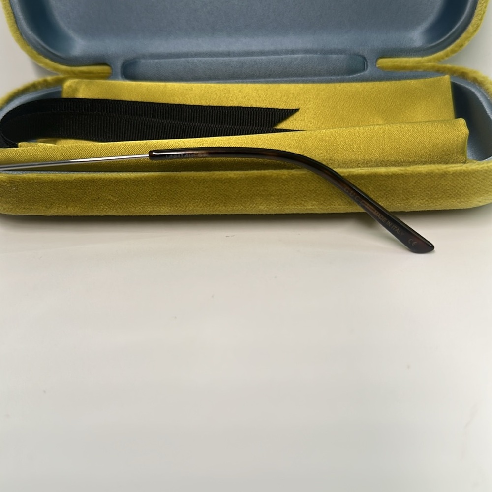 Gucci Silver Aviator Glasses NEW GG0442O Aviator Eyeglasses – Ruthenium / Silver - Picture 9 of 12